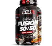 Proteina + Carbohidratos  - Fusion Protein Core 50/50 2 Kg - Procell Sport - Sabor Black Cookies - Proteína Multifuente y Carbohidratos para Recuperación y Energía