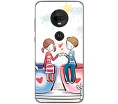 Tumundosmartphone Funda Gel Tpu para Motorola Moto G7 / G7 Plus diseño Café Dibujos