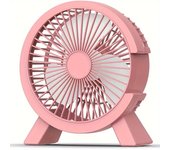Ventilador de escritorio compacto alimentado por USB-Ultra silencioso, alto flujo de aire, diseño elegante con acentos azules y blancos-perfecto para oficina, dormitorio o uso doméstico, ventilador portátil para escritorio