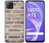 Tumundosmartphone Funda Gel Tpu para Oppo A73 5G diseño Ladrillo 01 Dibujos