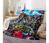 Marvel The Avengers Blanket for Sofa Soft Flannel Throw Fluffy Bed Blanket New Born Winter Children Blanket Baby Gift Miniso