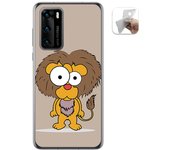 Tumundosmartphone Funda Gel Tpu para Huawei P40 diseño Leon Dibujos
