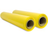 Film para Embalar, Film Amarillo, Papel Film, Rollo de Plastico Protector Muebles, Cajas Mudanza, Plastico Cubretodo 50cm x 300m estirables - SIDI (2 unds, Amarillo)