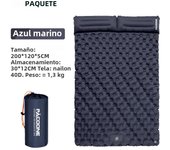 PACOONE Outdoor Camping Double Inflatable Mattress Extra Wide Sleeping Pad Ultralight Folding Bed Sleeping Mat Car Travel Mat
