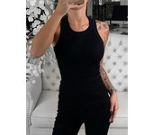 Women Solid Round Neck Ribbed Tank Top Camisole Women Summer Basic Elastic Tank Top O Neck Solid Tank Top