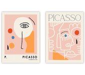 Set de 2 cuadros calidad premium con marco de madera - 30x40 cm o 50x70 cm - POSTER LAB