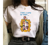 Fashion Friends Tv Show Funny Cartoon T Shirt Women Graphic Best Friends Harajuku T-shirt Korean Style Tshirt Vintage Top Female