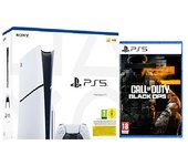 CONSOLA PS5 SONY PLAYSTATION 5 SLIM EDITION WHITE + 1 MANDO DUALSENSE (1TB) (120HZ) (SSD) (4K) + JUEGO CALL OF DUTY BLACK OPS 6