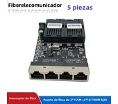 Reverse POE Switch 2F4E 10/100M Fast Ethernet switch Converter Ethernet Fiber Optical Media Converter PCBA  12VIN 12VOUT