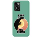 Funda Silicona Líquida Verde para ZTE Blade A72 diseño Mujer Escalada Dibujos