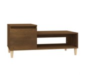 vidaXL Mesa de centro madera contrachapada 100x50x45 cm Blanco, Negro, Blanco brillante Mesita de Salón o Comedor o Auxiliar Mesa de Café Meuble Salón