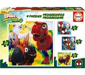 Puzzle Progresivos 12-16-20-25 Dino Spidey Puzzles por piezas Educa Borras