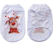 Christmas Dog Clothes For Small Medium Dogs Cats Xmas Deer Snowman Print Puppy T-shirt Pug Vest Coat Chihuahua Pug Pet Costumes
