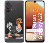 Tumundosmartphone Funda Gel Transparente para Samsung Galaxy A32 4G diseño Avestruz Dibujos
