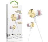 Auricular sin Microfono - Blanco/Dorado