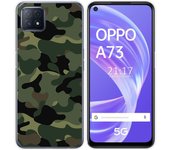 Tumundosmartphone Funda Gel Tpu para Oppo A73 5G diseño Camuflaje Dibujos