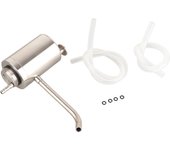 Bomba de vino eléctrica de acero inoxidable y silicona, 1100 mAh, accesorio de cocina con tubo apto para barriles de cerveza de 1,8 a 10 l