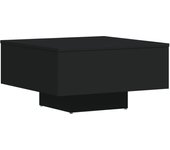 vidaXL Mesa de centro madera contrachapada 60x60x31,5 cm Blanco, Negro, Roble Sonoma Mesita de Salón o Comedor o Auxiliar Mesa de Café Meuble Salón