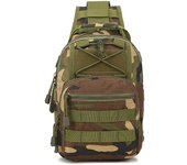 Bolso de pecho pequeño mejorado, bolso de mensajero táctico de un solo hombro para deportes al aire libre y ocio