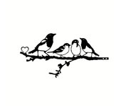 De metal decorativo insert with shape de pájaro Independiente para Valla de Jardín al aire libre en patio, Granja, Negro