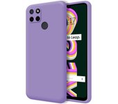 Tumundosmartphone Funda Silicona Líquida Doble Capa Morada para Realme C21Y/C25Y