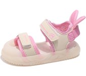 Children's Sandals 2-12 Years Old Cartoon Greenish Pink Soft Boys Girls Beach Shoes Casual Non-slip Kids Baby Sports Sandals