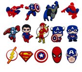 14pcs Marvel Avengers Pvc Woman  Charms Shoe Custom Accessories Buckles Clogs Decoration Garden Sandals Shoe Party Gift