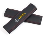 Car Seat Belt Nappa Leather Safety Belt Shoulder Covers For Opel Astra K H G J Zafira B Corsa C D Insignia Signum Vectra Car