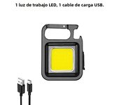 Mini LED Portable Keychain Flashlight Multifunction COB Work Light USB Rechargeable Strong Magnet Outdoor Camping Lantern
