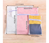 1Set Of 3 Zipper Purple Fine Mesh Three-Piece Set Of Classified Clothes Washing Machine Special Care Bag
