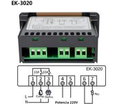 220V Digital Temperature Controller EK-3010/EK-3020/EK-3030 Refrigerator Refrigeration Defrost Thermostat Sensor