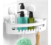 Ilikable Estante Ducha Ventosa, Estante Baño Sin Taladro, Impermeable Reutilizable Organizador de Almacenamiento para Baño