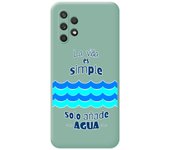 Tumundosmartphone Funda Silicona Líquida Verde para Samsung Galaxy A32 4G diseño Agua Dibujos