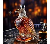 Botella Whiskey Eagle, vasos de whisky para hombre, decantador de vidrio único (2025), regalo para hombres, papás y esposos amantes del whisky.