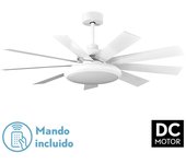FABRILAMP Ventilador DC Pireo 36W Blanco 9 Aspas Blanca/Haya