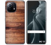Tumundosmartphone Funda Gel Tpu para Xiaomi Mi 11 5G diseño Madera 02 Dibujos