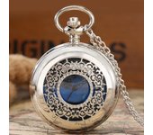 Best Gifts Luxury Gold Quartz Pocket Watch Design Fishes Necklace Pendant Pocket Watch Clock for Mens Womens