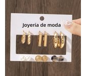 Exquisite Imitation Pearl Rhinestone Stud Earrings Fashion Geometric Metal Twisted Pattern Earrings Women's Trendy Party Jewelry