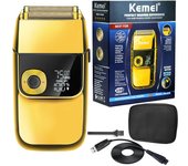 Kemei 2028 Barber Professional Beard Hair Shaver For Men Electric Shaver Rechargeable Electric Razor Balds Head Shaving Machine