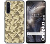Tumundosmartphone Funda Gel Tpu para OnePlus Nord diseño Sand Camuflaje Dibujos