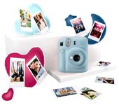 Fujifilm Pack Best Memories Instax Mini 12 Pastel Blue Cámara Instantánea + Film Instax Mini 10ud + 3 Portafotos