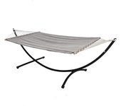 Hamaca Doble con Soporte - 200x120 Estructura Metálica para Exteriores - Marco de Jardín