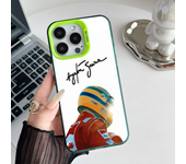 Epc F1 Ayrton Driver S-Senna Phone Case IMD Phone Case For IPhone 16 15 14 13 12 11 Pro Max Plus Color Silver Cover