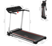 FITFIU Fitness MC-260 - Cinta 2 en 1 para Correr y Andar, Plegable, con Bluetooth y Pulsómetro, Speakers, 12 programas, Walking Pad Ultra Compacta y Silenciosa, Peso Máx.120kg, para el Hogar/ Oficina