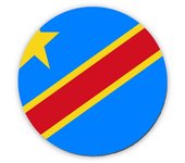 MERCHANDMANIA ALFOMBRILLA REDONDA bandera república democrática del congo pais mousepad raton