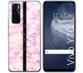 Funda Silicona para Vivo Y70 diseño Mármol 04 Dibujos