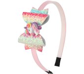 1PC Unicorn Headbands 3''Glitter Hair Bows Hairbands Cute Rainbow Bows Headbands for Girls Party Decoration Hair Accessories