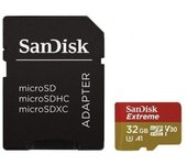 Tarjeta de memoria sandisk extreme 32gb microsd hc uhs-i con adaptador/ clase 10/ 100mbs
