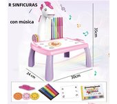 UNGH Children led projector drawing table toy painting set table educational board learning tools painting toys for children