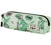 Oh My Pop Dinorrr Estuche Portatodo Cuadrado FAN 2.0, Verde